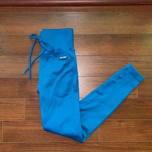 Bo + Tee Ribbed Tie Front Full Length Leggings